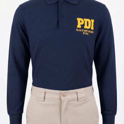 Polera Pique Manga Larga Hombre - PDI Benson´s