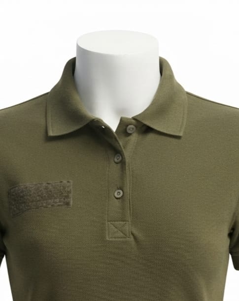 Polera Piqué Femenina con Velcro Algodón Peruano Premium – Carabineros – detalle