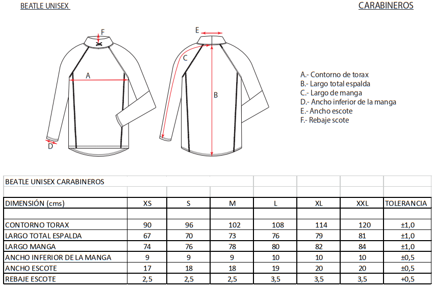 BEATLE TÉRMICO ANTIBACTERIANO UNISEX - CARABINEROS BY BENSON'S - Imagen 4