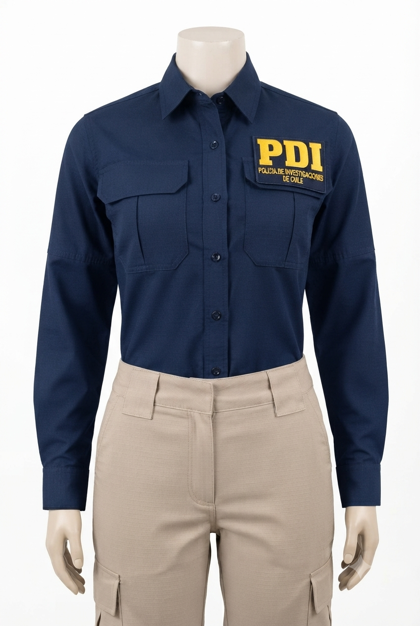 Camisa Azul Marino Femenina – PDI – imagen 2