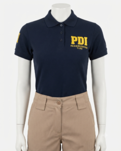 Polera Piqué Azul Marino Manga Corta Femenina – PDI