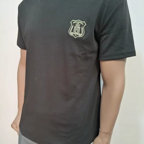 Polera Negra Gendarmeria/Bordado Benson´s