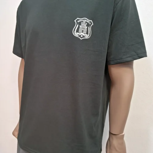 Polera Jersey Verde Gendarmeria/Bordado Benson´s