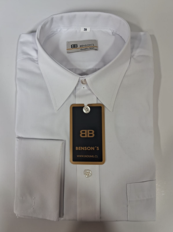 Camisa Blanca Masculina Doble Puño Collera Benson´s