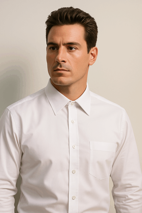 Camisa Blanca Masculina Doble Puño Collera Benson´s - Imagen 3