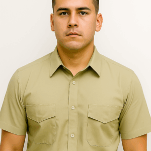 Camisa Manga Corta Masculina con Velcro - Carabineros Benson´s