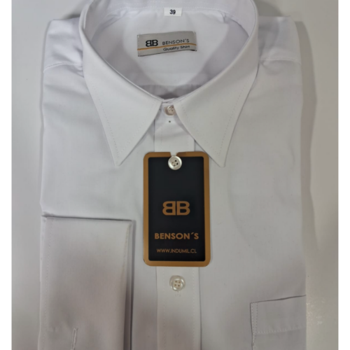 Camisa Blanca Masculina Doble Puño Collera Benson´s