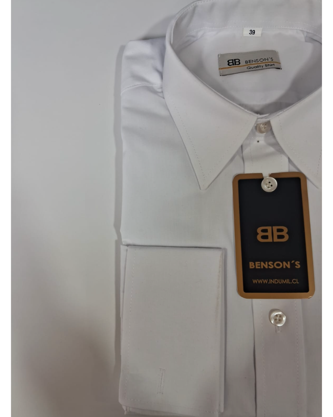 Camisa Blanca Doble Puño Masculina – Carabineros – imagen 2
