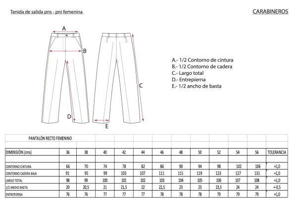 Pantalón femenino gabardina - CARABINEROS Benson´s - Imagen 3