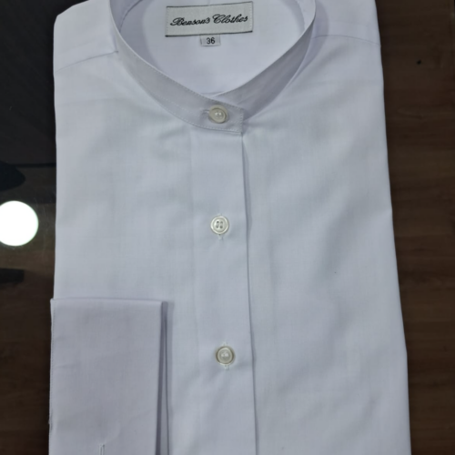 CAMISA BLANCA FEMENINA CUELLO MAO - EJÉRCITO