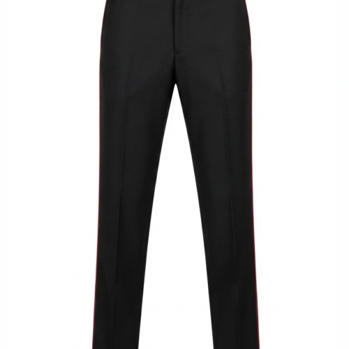PANTALÓN NEGRO VIVO ROJO HOMBRE - BOMBERO