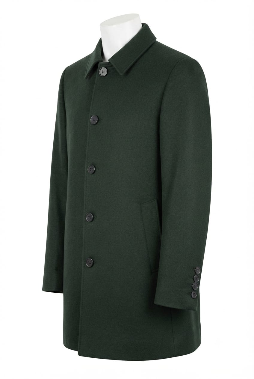 Abrigo Verde 100% Lana - Bomberos – imagen 2
