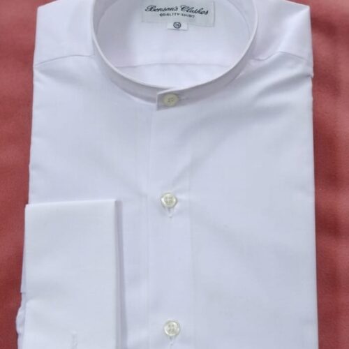 Camisa cuello mao doble puño collera masculina - Ejército