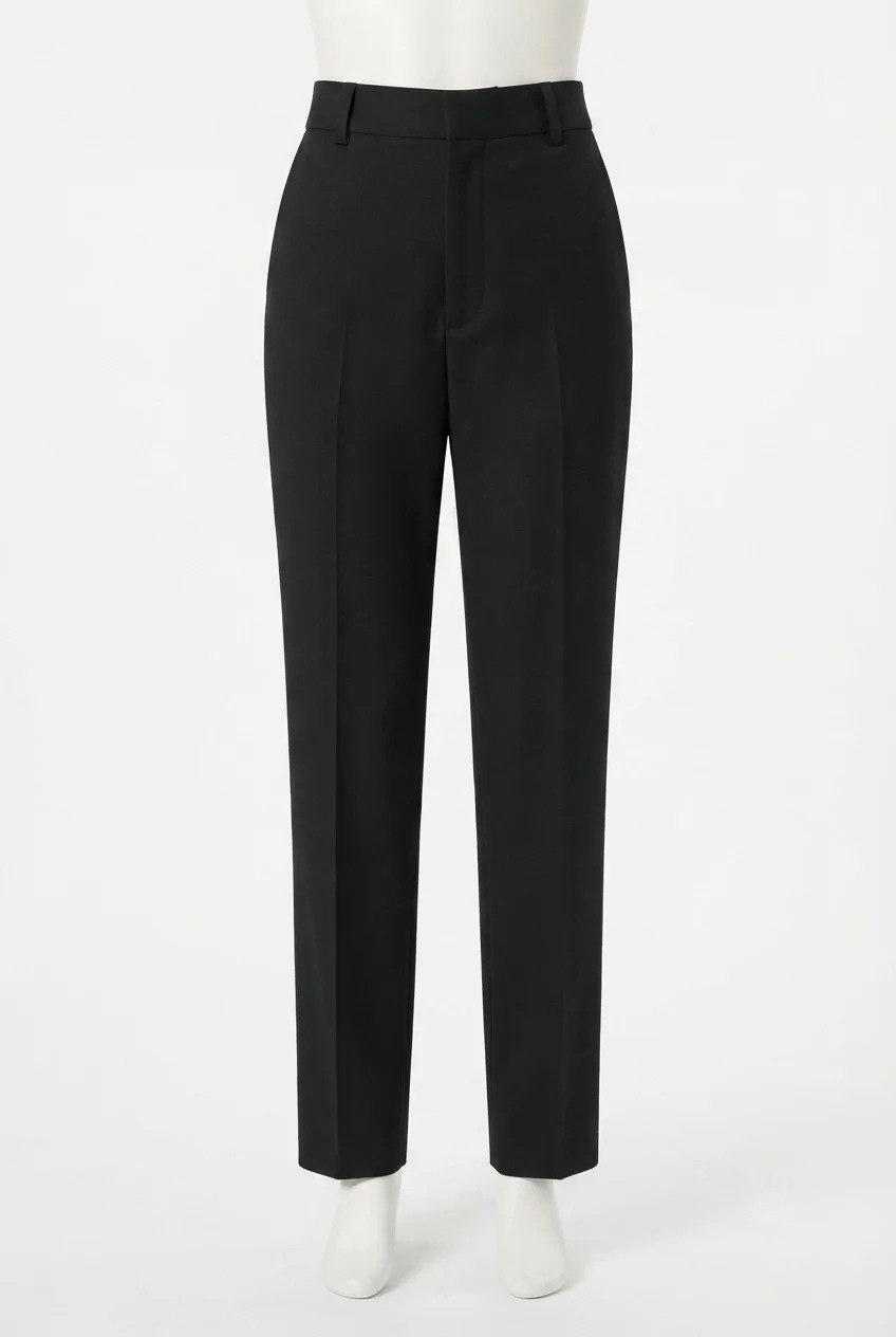 Pantalón negro femenino vivo rojo