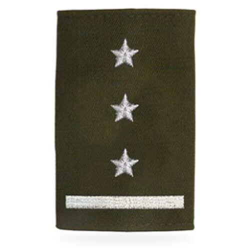 Presilla de Comandante, tres estrellas y galón bordados en hilo plata, Bomberos de Chile