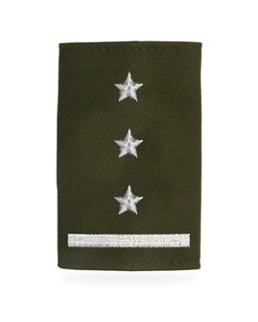 Presilla de Comandante, tres estrellas y galón bordados en hilo plata, Bomberos de Chile