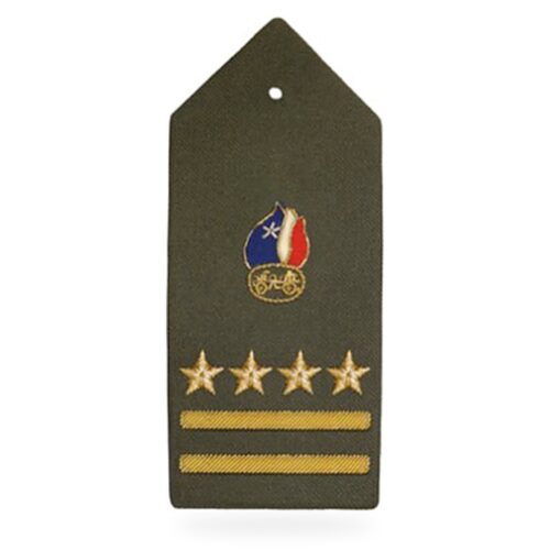 Pala de Presidente Nacional, Junta Nacional de Bomberos de Chile, cuatro estrellas, dos galones y escudo bordados