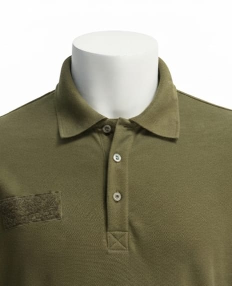 Polera Piqué Masculina con Velcro Algodón Peruano Premium – Carabineros – detalle