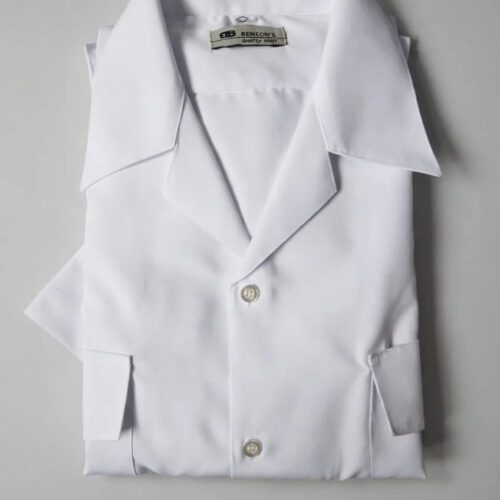 Camisa Blanca Manga Corta Masculina Modelo Armada