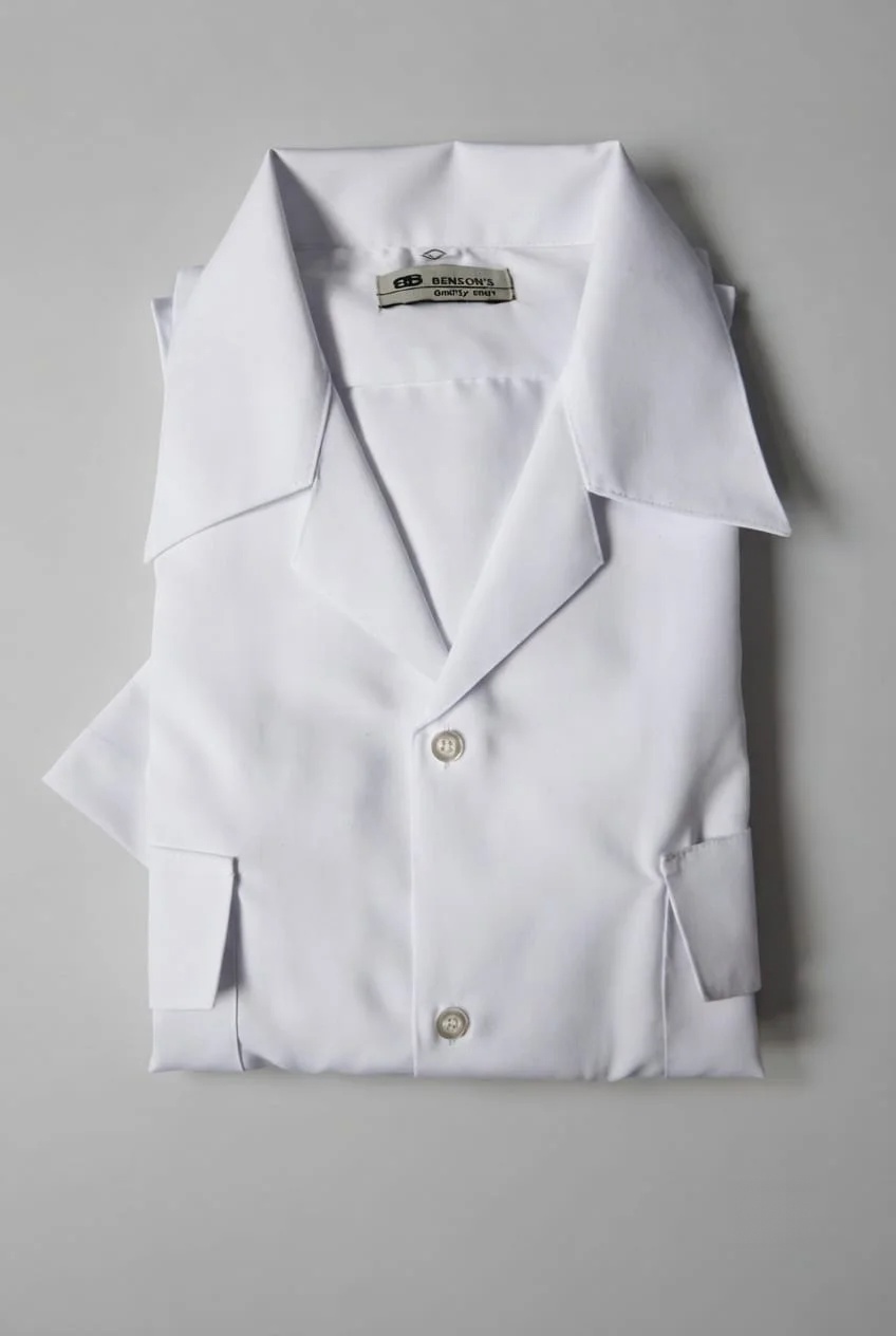 Camisa Blanca Manga Corta Masculina Modelo Armada
